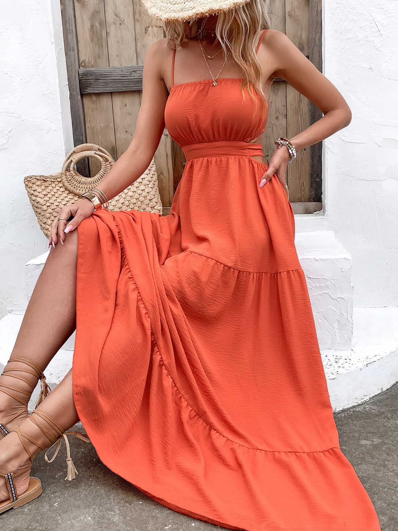 Apricot Maxi Dress
