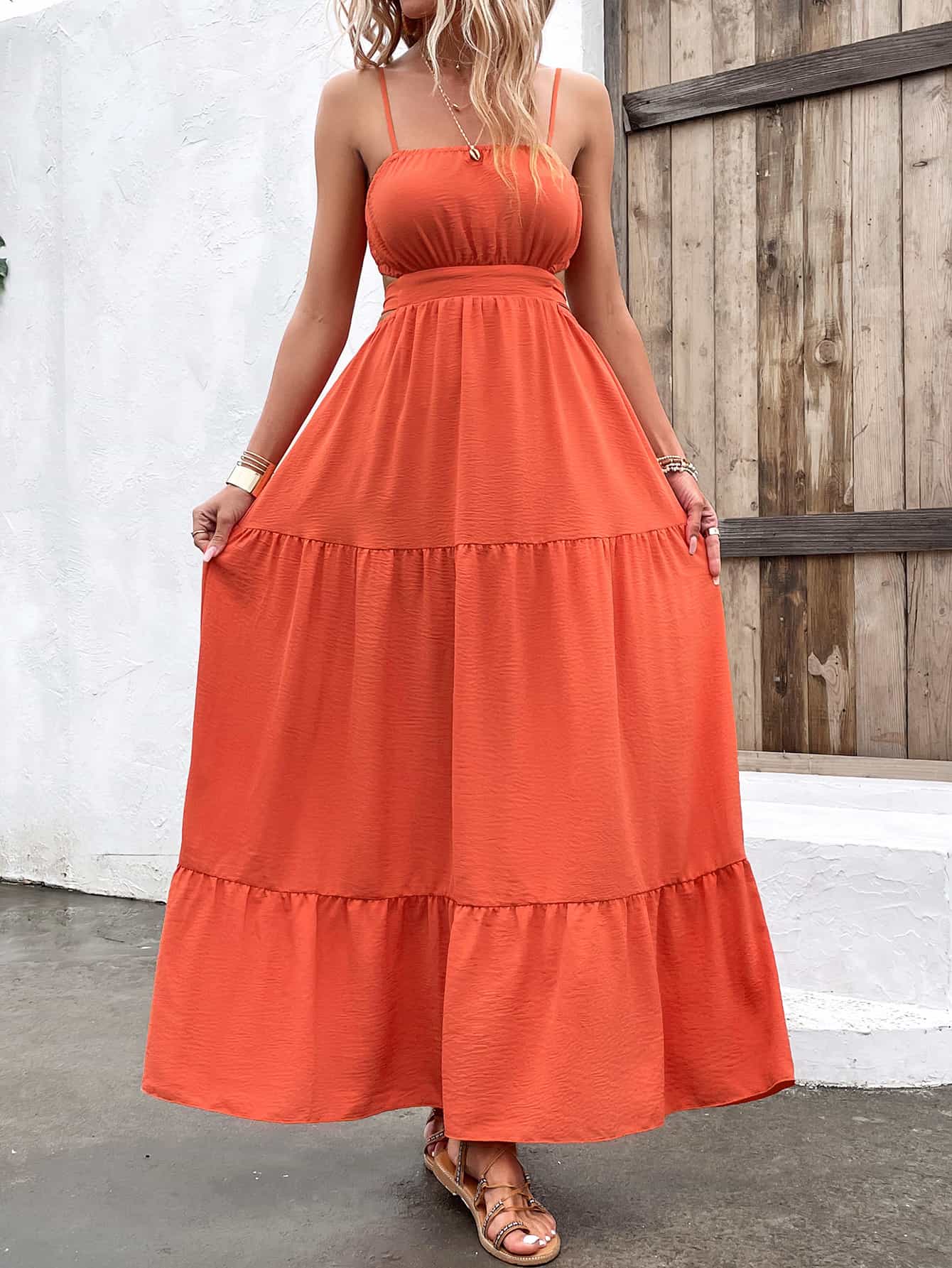 Apricot Maxi Dress